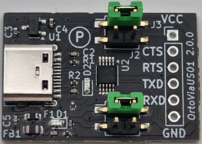 OrtoViaUS01 USB-C to TTL Converter